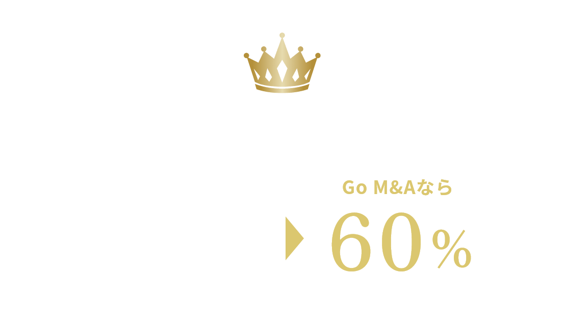 M&A業界内定率 一般的な選考0.9% Go M&Aなら60%